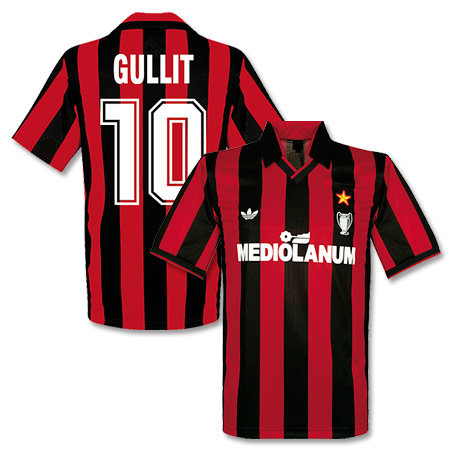 Adidas Originals 90-91 AC Milan Cup Winners Shirt Gullit 10